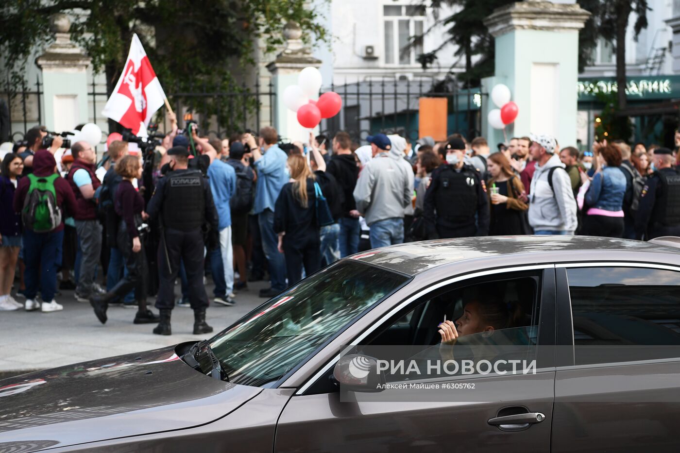 Ситуация у посольства Белоруссии в Москве