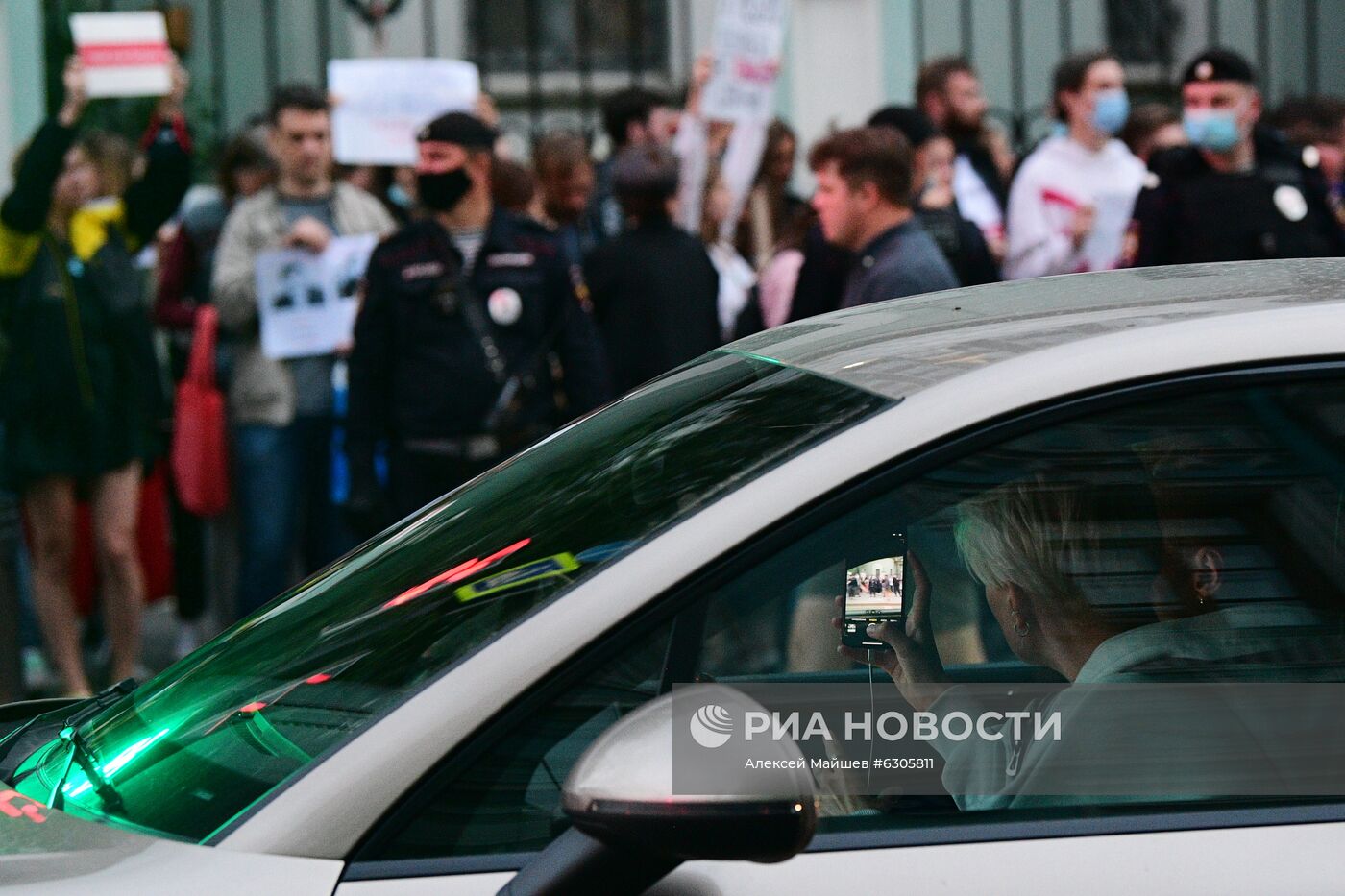 Ситуация у посольства Белоруссии в Москве