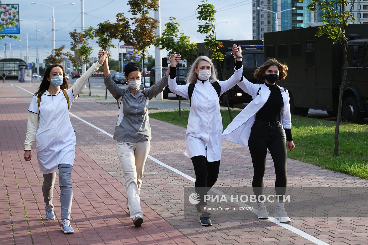 Акция протеста медицинских работников в Минске