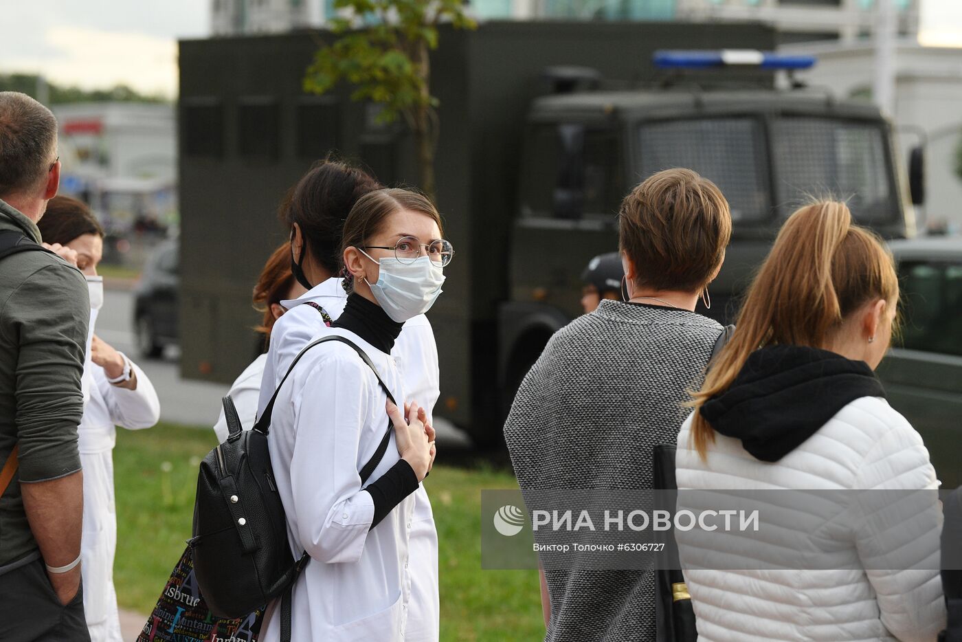 Акция протеста медицинских работников в Минске