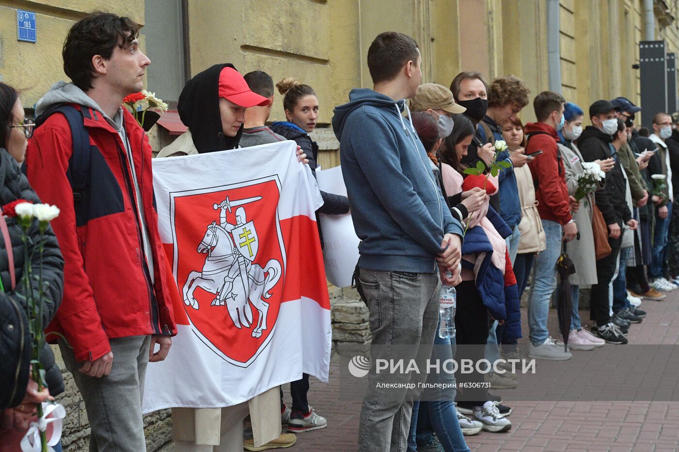 Ситуация у посольства Белоруссии в Санкт-Петербурге
