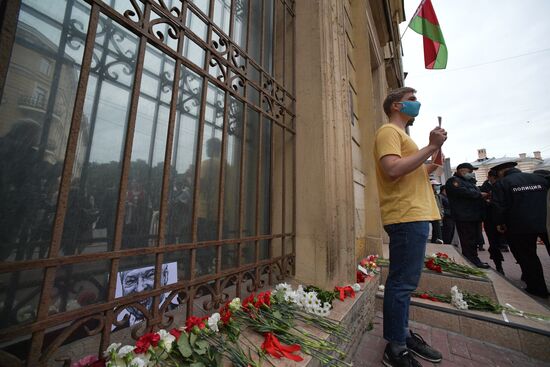 Ситуация у посольства Белоруссии в Санкт-Петербурге