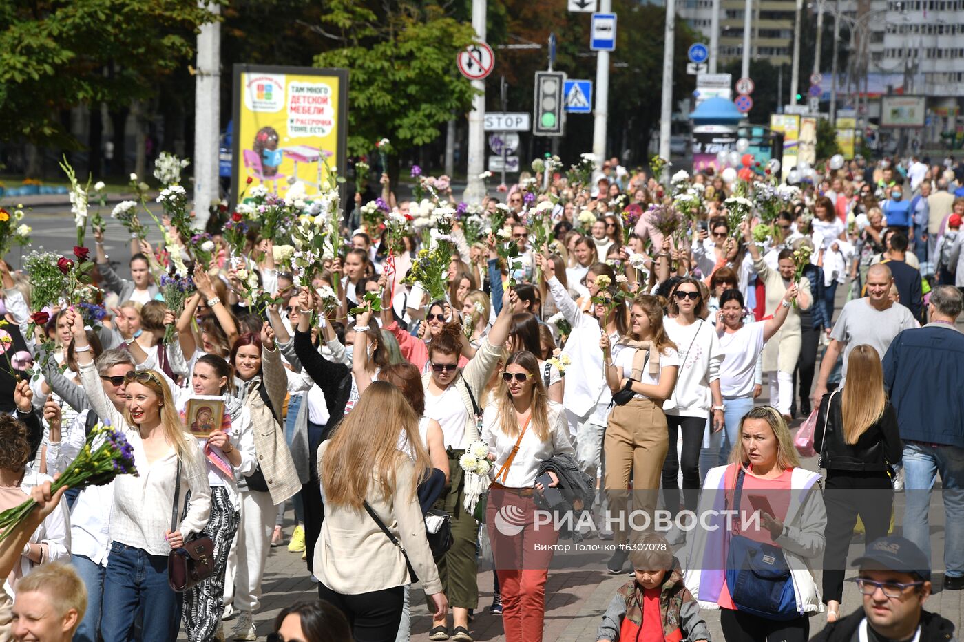 Мирная акция протеста в Минске