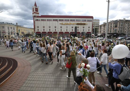 Мирная акция протеста в Минске