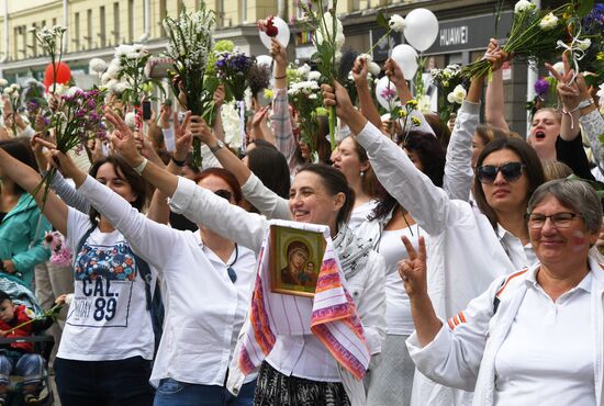 Мирная акция протеста в Минске