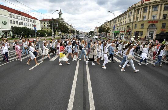 Мирная акция протеста в Минске