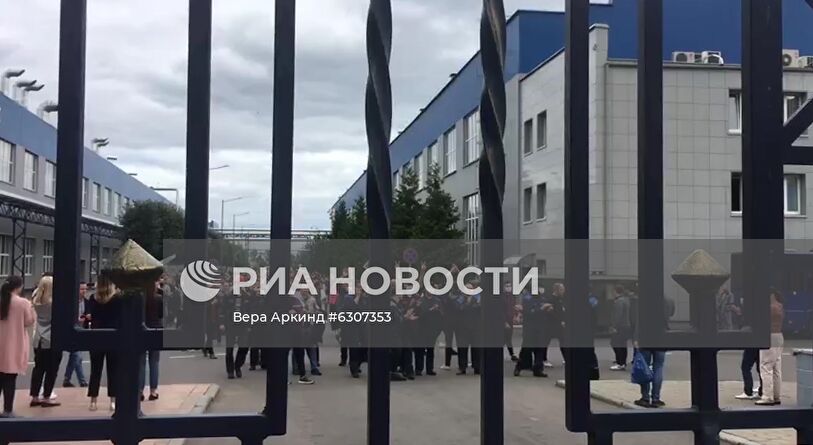 Акция работников заводов БелАЗ и МАЗ в Минске