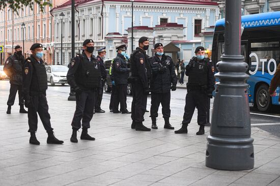 Ситуация у посольства Белоруссии в Москве