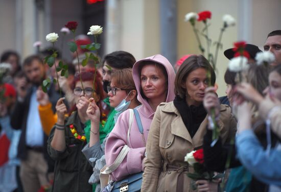 Ситуация у посольства Белоруссии в Москве