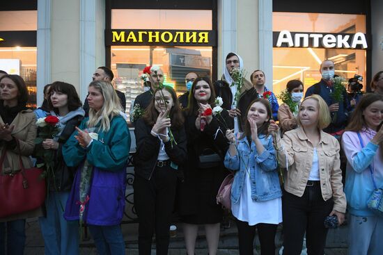 Ситуация у посольства Белоруссии в Москве