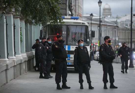 Ситуация у посольства Белоруссии в Москве