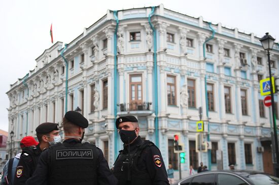 Ситуация у посольства Белоруссии в Москве