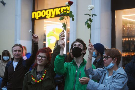 Ситуация у посольства Белоруссии в Москве