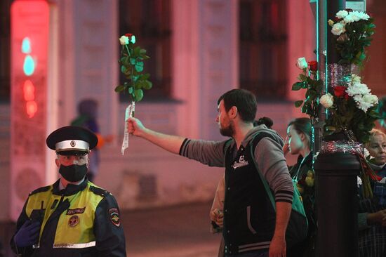 Ситуация у посольства Белоруссии в Москве