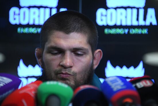 Пресс-конференция чемпиона UFC Х. Нурмагомедова