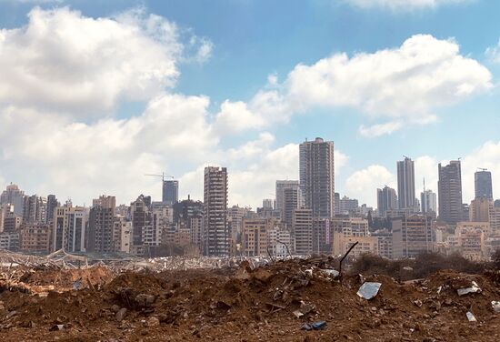 Порт Бейрута после взрыва