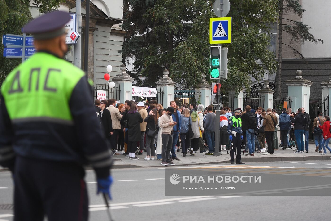 Ситуация у посольства Белоруссии в Москве