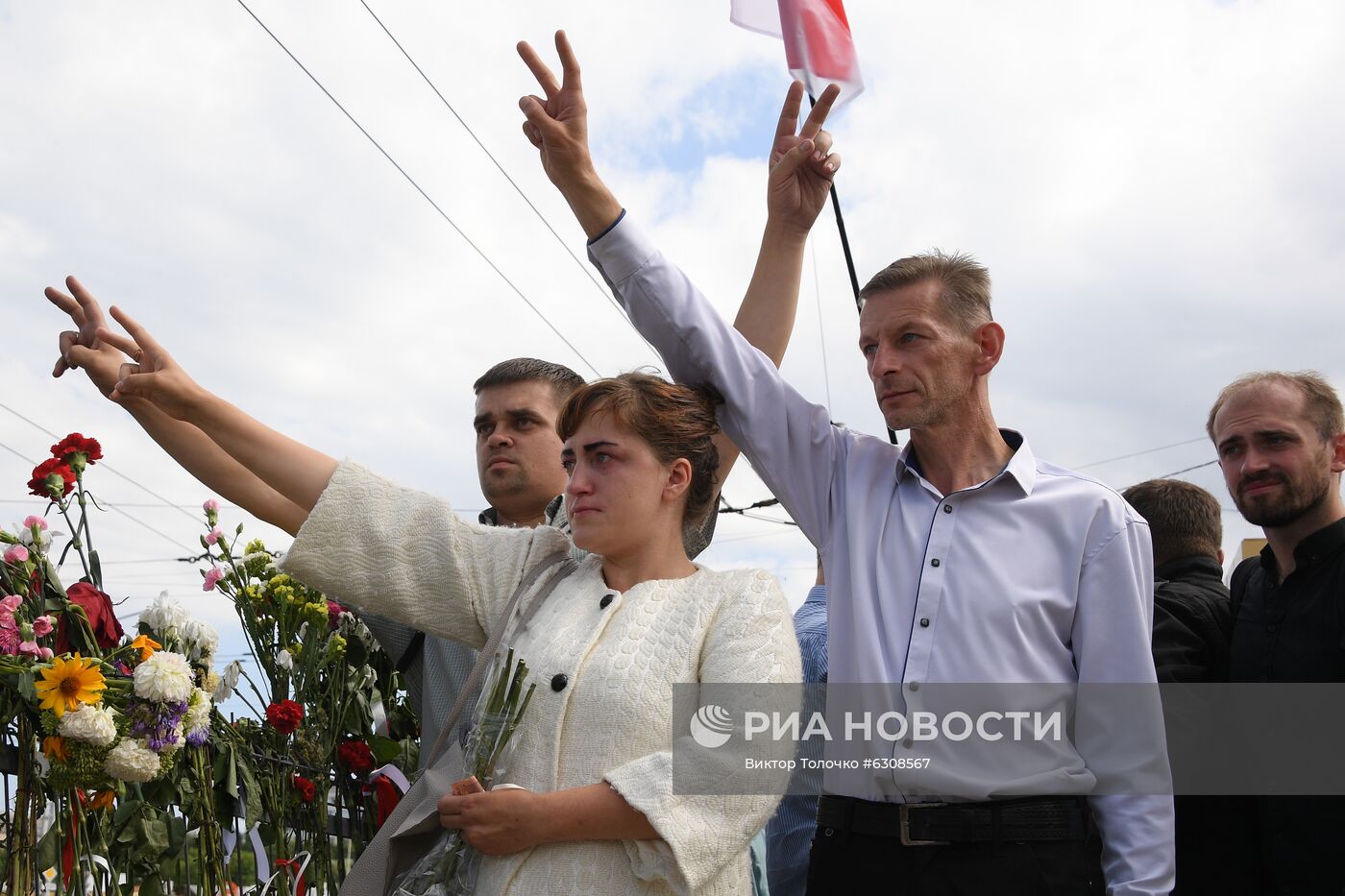 Митинг протеста возле метро "Пушкинская" в Минске