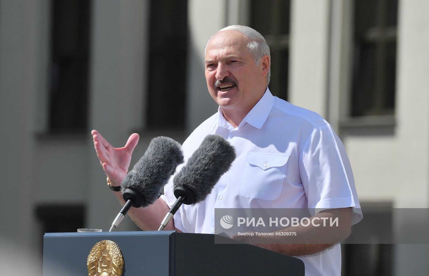 Митинг в поддержку действующего президента Белоруссии А. Лукашенко в Минске