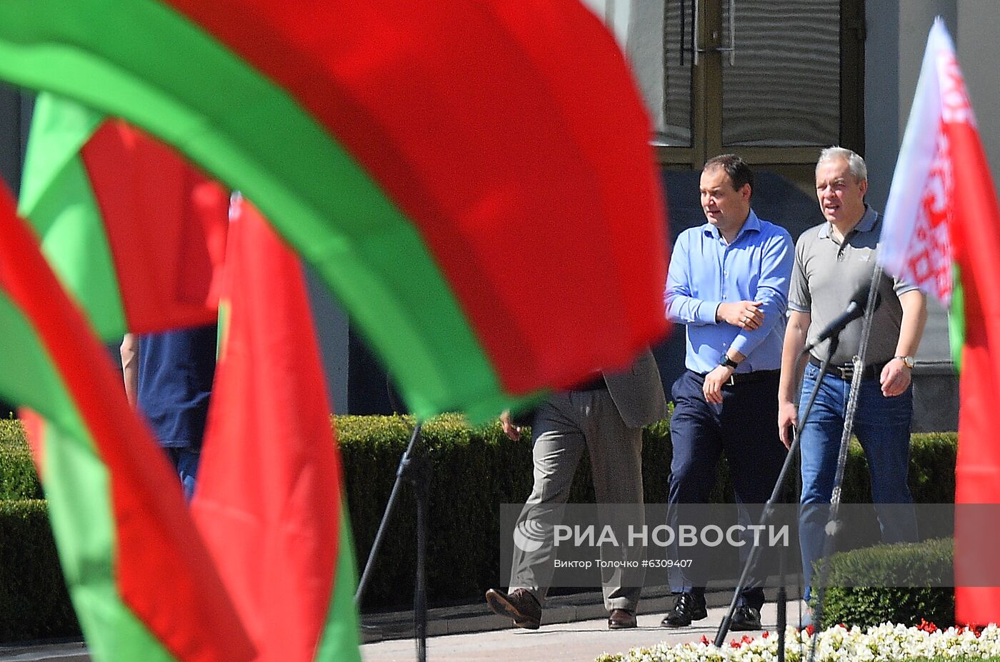 Митинг в поддержку действующего президента Белоруссии А. Лукашенко в Минске