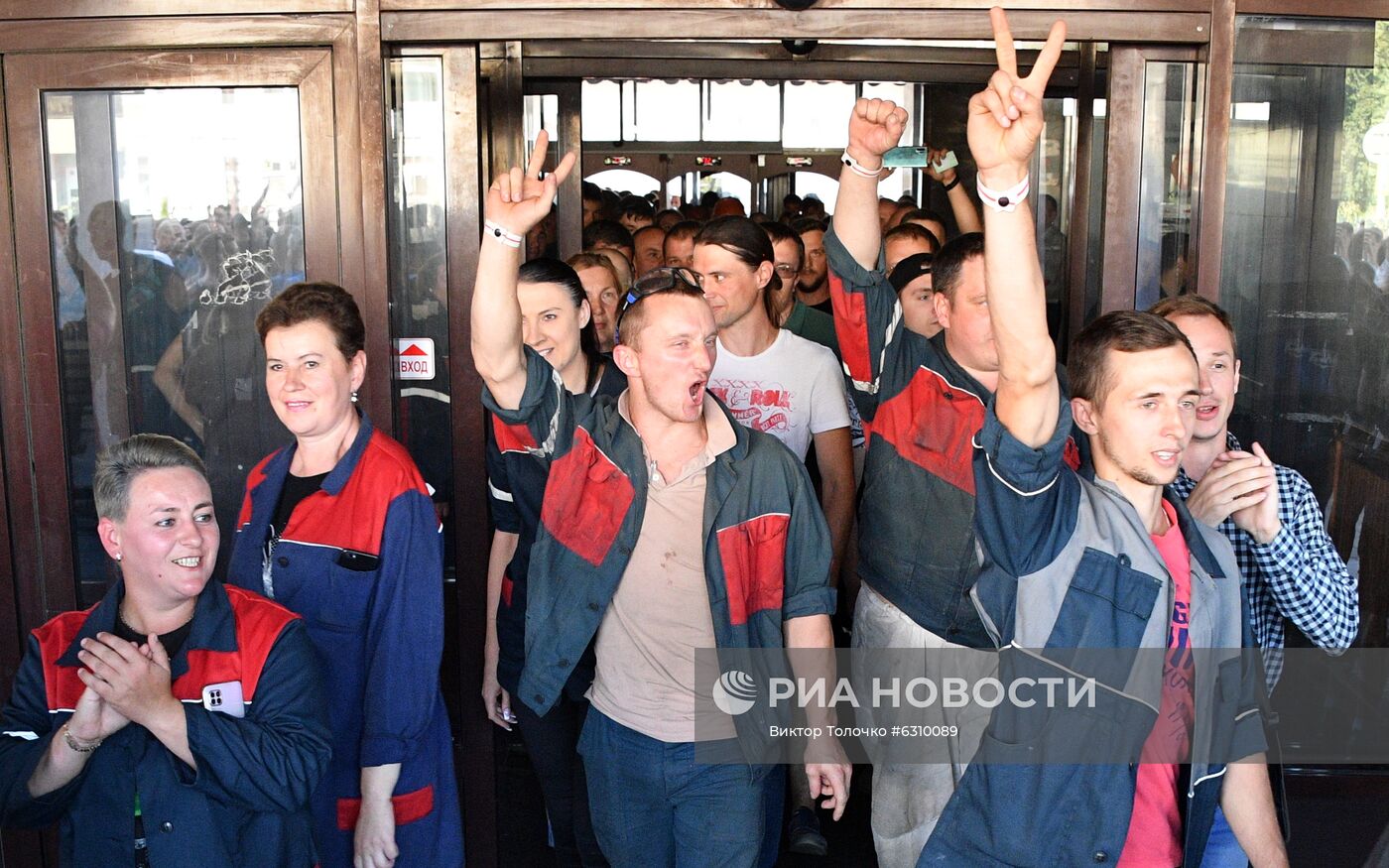 Акция работников заводов в Минске