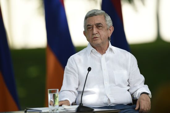Пресс-конференция экс-президента Армении С. Саргсяна