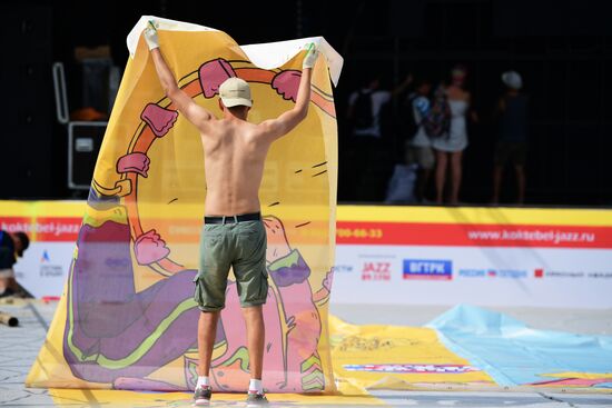 Подготовка к открытию фестиваля Koktebel Jazz Party