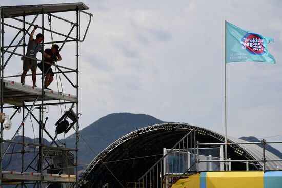 Подготовка к открытию фестиваля Koktebel Jazz Party