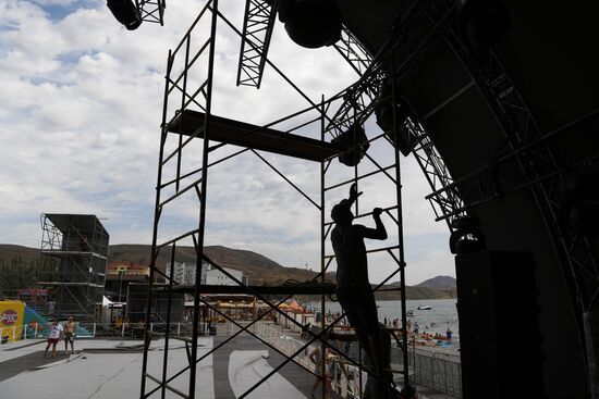 Подготовка к открытию фестиваля Koktebel Jazz Party