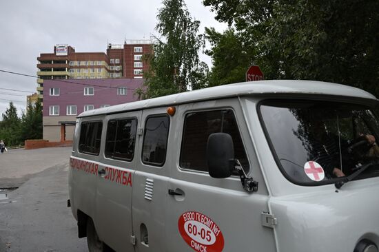 Больница в Омске, где находится А. Навальный