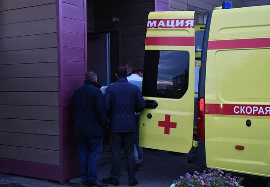 Транспортировка А. Навального из омской больницы в Германию