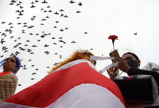 Мирная акция протеста в Минске