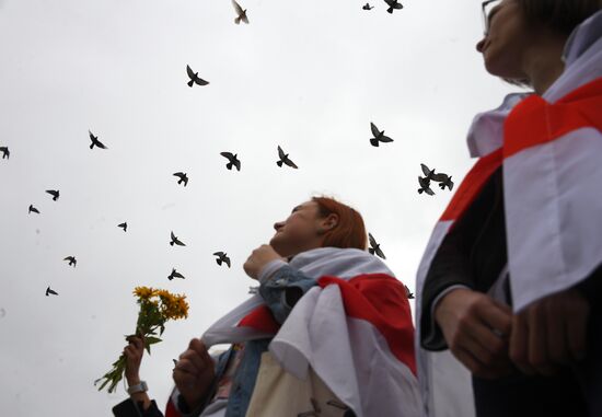 Мирная акция протеста в Минске