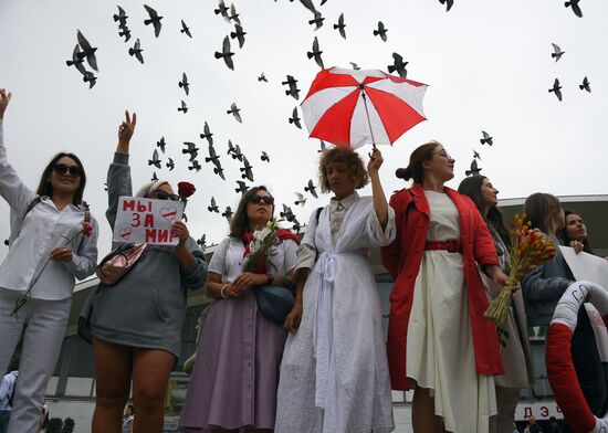 Мирная акция протеста в Минске