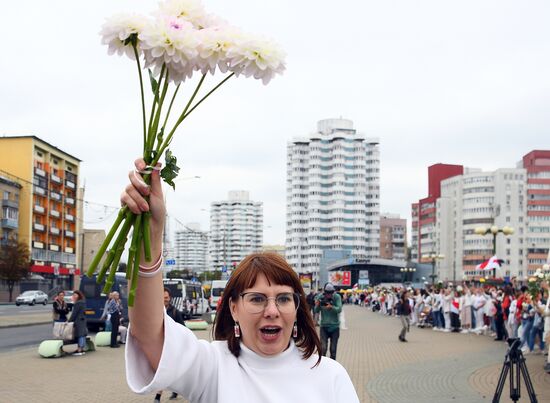 Мирная акция протеста в Минске