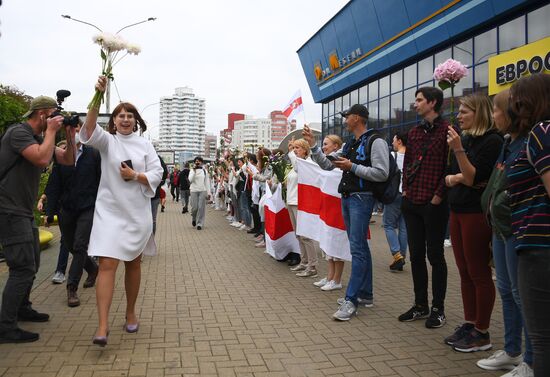 Мирная акция протеста в Минске