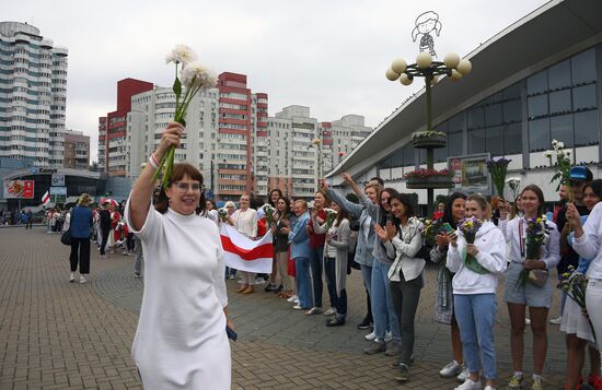 Мирная акция протеста в Минске