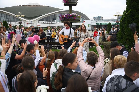 Мирная акция протеста в Минске