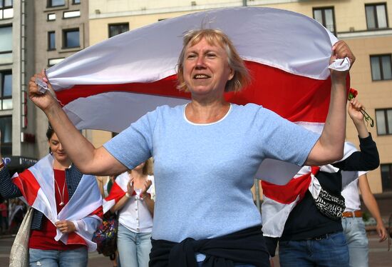 Мирная акция протеста в Минске