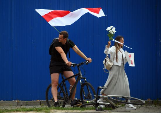 Мирная акция протеста в Минске