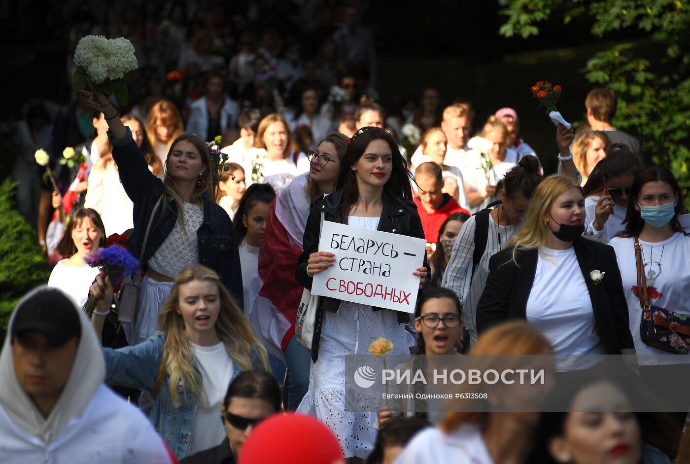 Мирная акция протеста в Минске