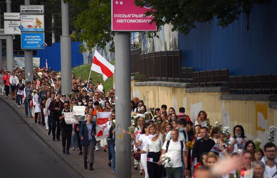 Мирная акция протеста в Минске