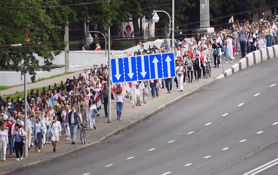 Мирная акция протеста в Минске