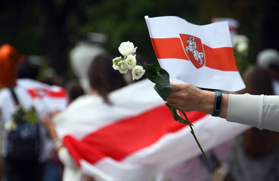 Мирная акция протеста в Минске