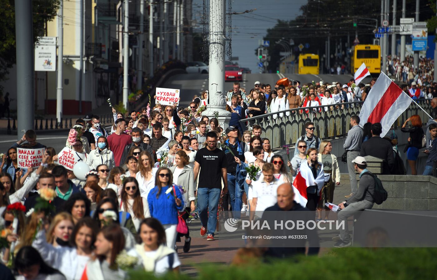 Мирная акция протеста в Минске