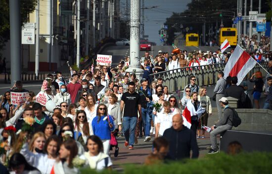 Мирная акция протеста в Минске