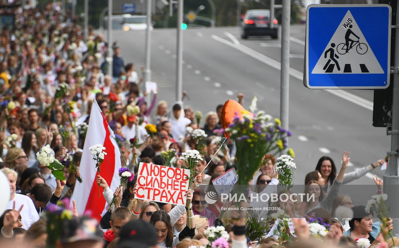 Мирная акция протеста в Минске
