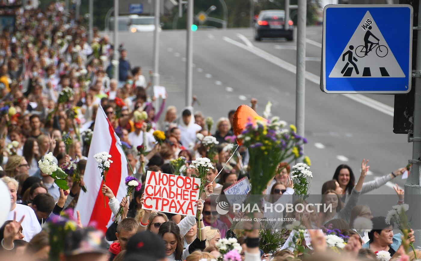 Мирная акция протеста в Минске