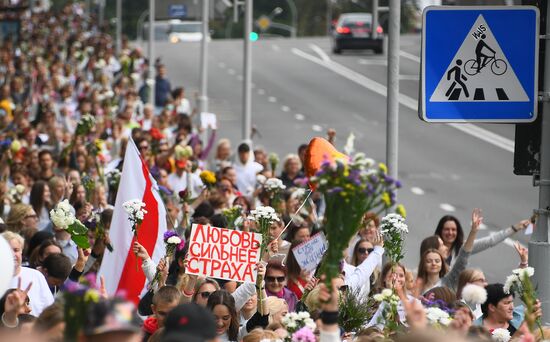 Мирная акция протеста в Минске