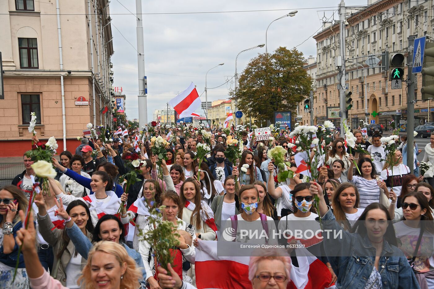 Мирная акция протеста в Минске